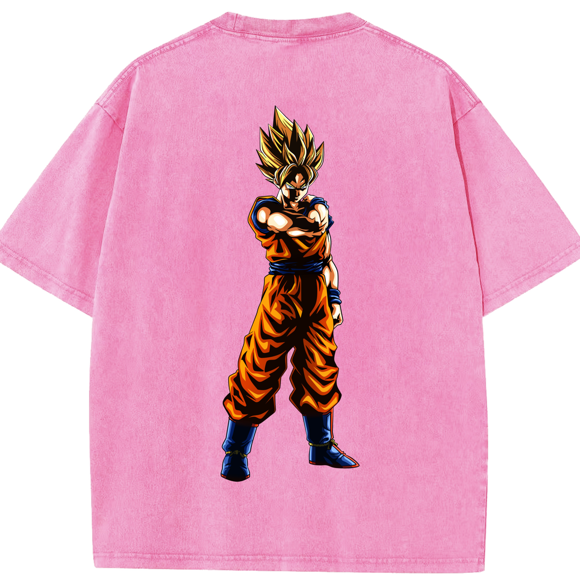 （画像用） ドラゴンボール 孫 悟飯（そんごはん）DRAGON BALL Son Gohan 綿100% ヴィンテージ風 半袖Tシャツ（背面プリント）